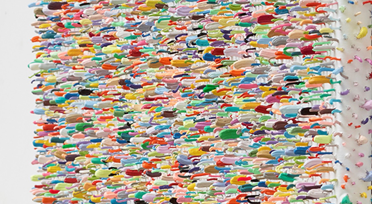Lars Christensen: Polychrome #1 (detail). 2015, Acrylic on canvas, 153 x 123 cm, 2015, Acrylic on canvas, 153 x 123 cm