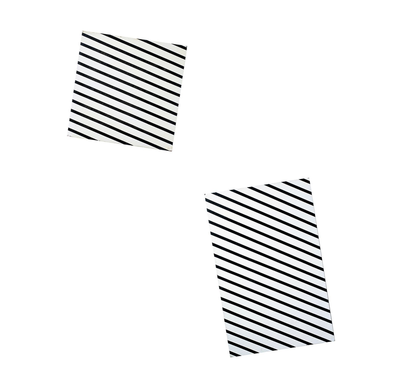 Peter Louis-Jensen: Fragmenter, 1961, Oil on masonite, 50x50 cm and 78x49,5 cm, Annie & Otto Johs. Detlefs Foundation. Exhibited at Sommerudstillingen 61, Den frie Udstillings Bygning, 10-25 June 1961, no. 118. Formerly owned by John Davidsen.