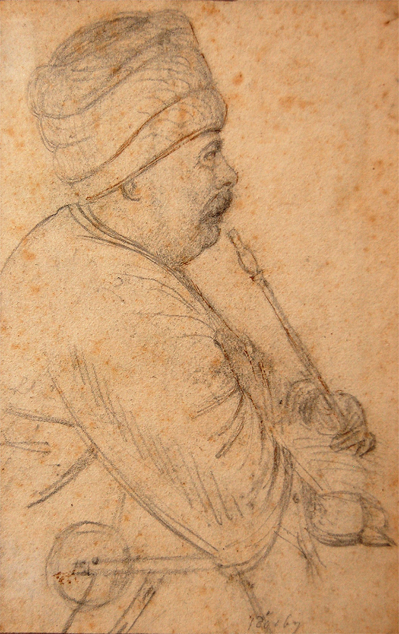Martinus Rørbye: Untitled, Konstantinopel, 1836, Pen on paper, 13 x 9 cm