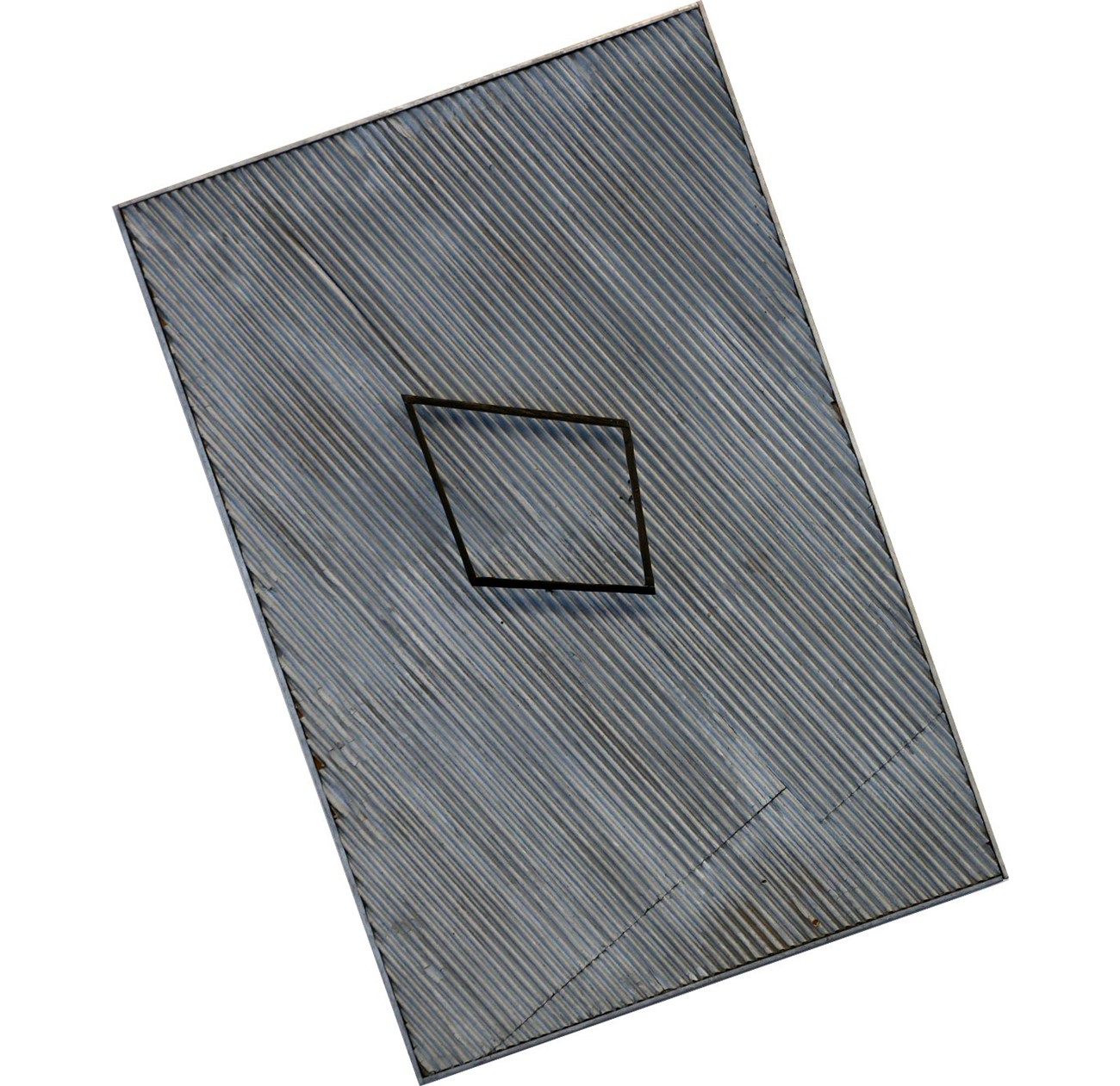 Peter Louis-Jensen: Contour, Spring 1961, 1961, Painted relief of corrugated cardboard and wooden lists on masonite, 73 x 49 cm, Annie and Otto Johs. Detlefs Foundation. Exhibited at Sommerudstillingen 61, Den frie Udstillings Bygning, 10-25 June 1961, no. 121.