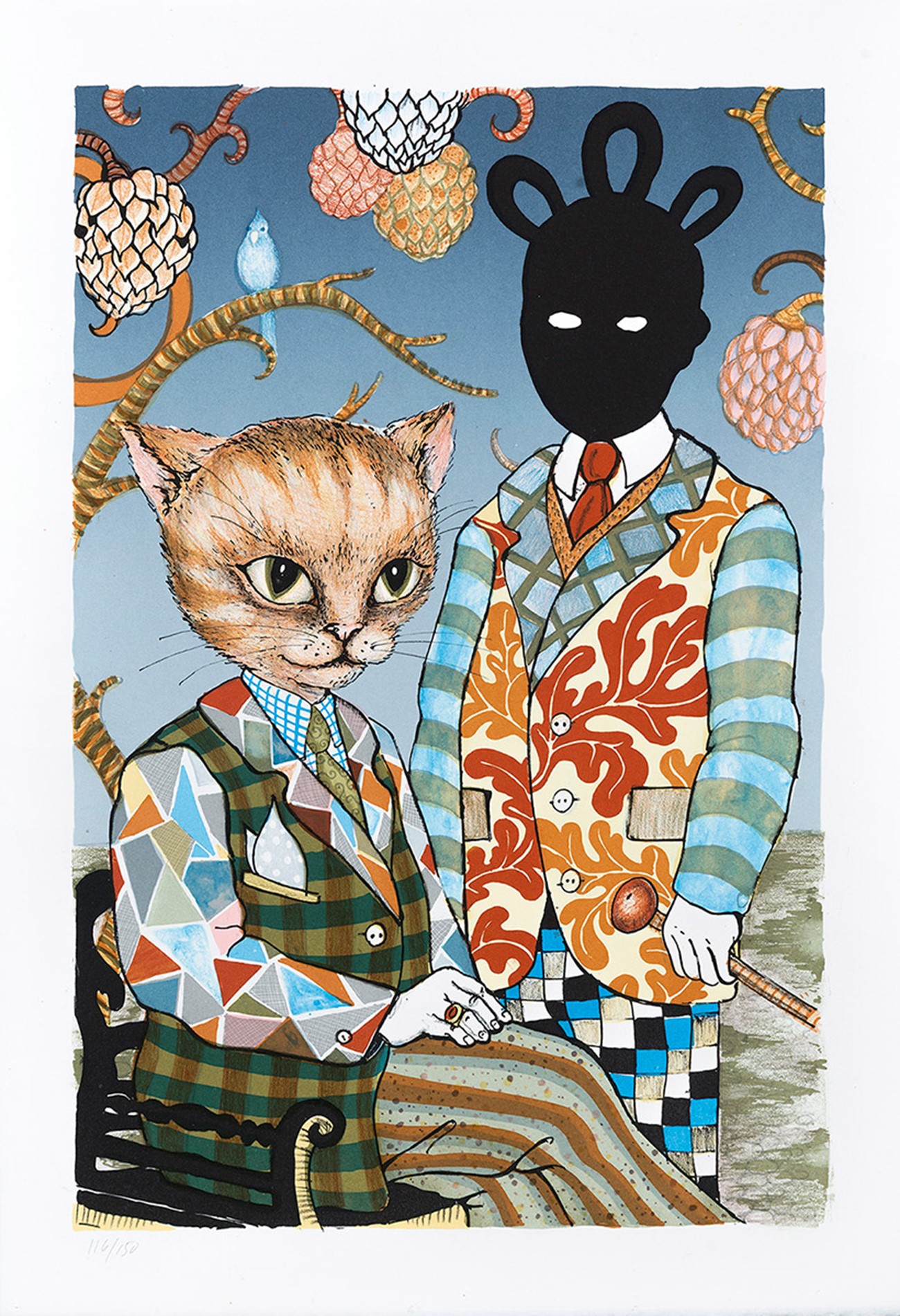 Colonial Scene, 2014, Original lithography printed at Edition Copenhagen