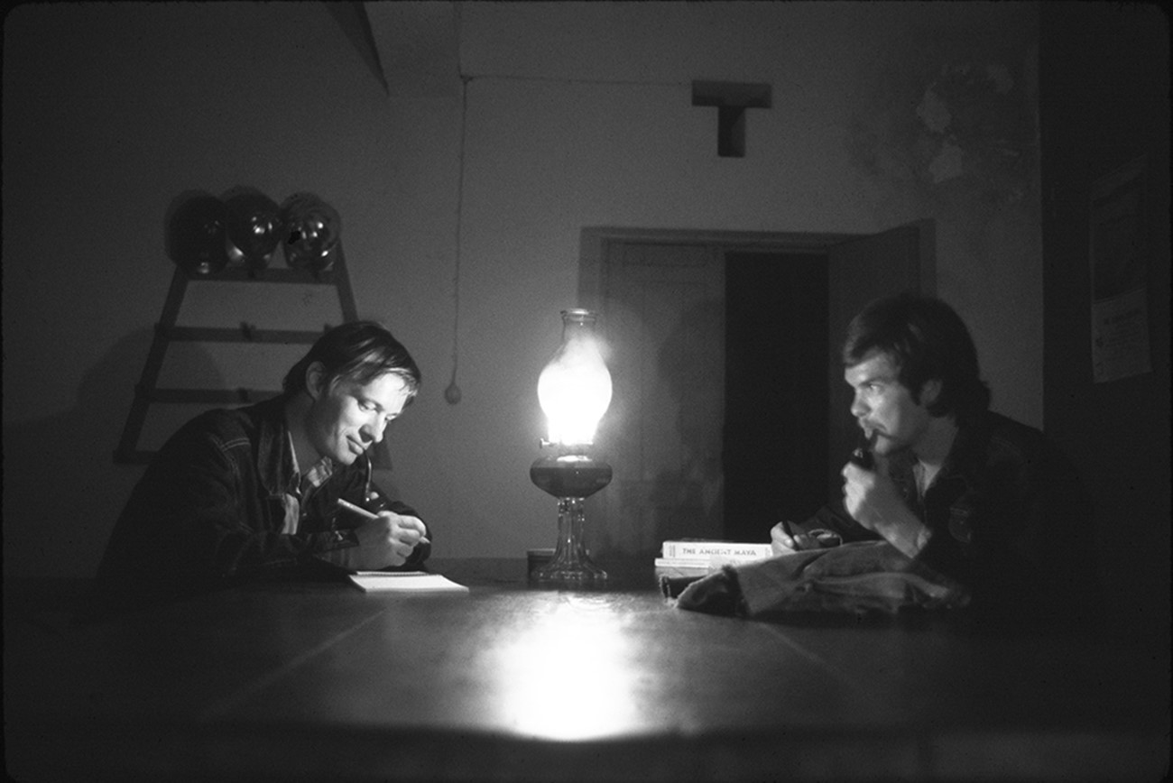 Per Kirkeby og Ib Michael skriver dagbog, 1971, Photographic print , 42 x 60 cm , 5 ed. + 1AP