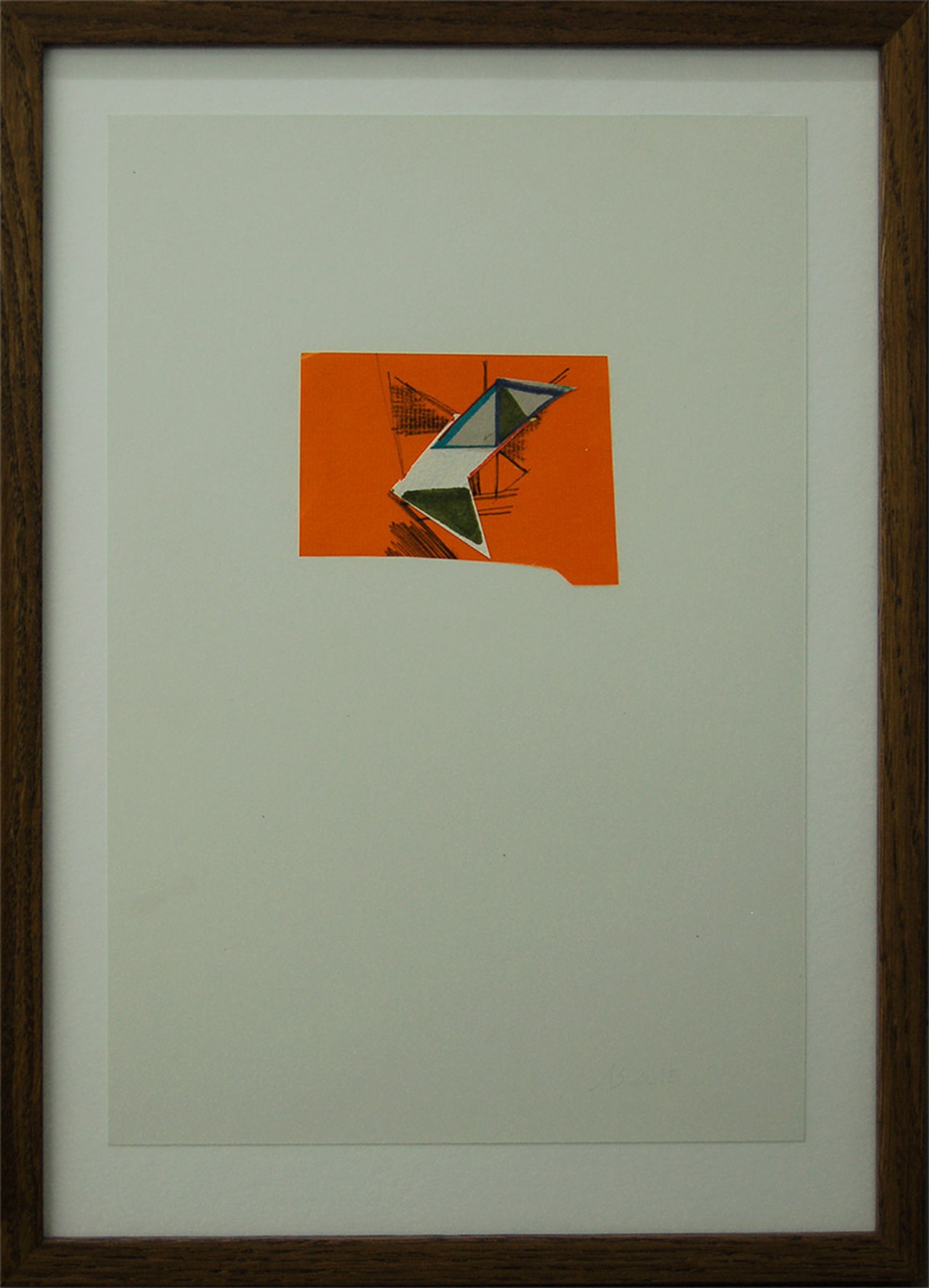 Untitled (1), 2015, Paint, collage and ink on paper, 28 x 37 cm