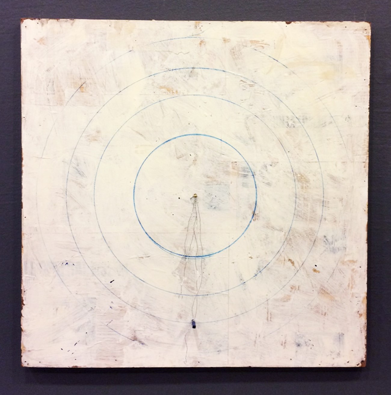 Peter Louis-Jensen: Strukturtavle II, 1965, Metal wire and oil on fibreboard, 85 x 85 cm