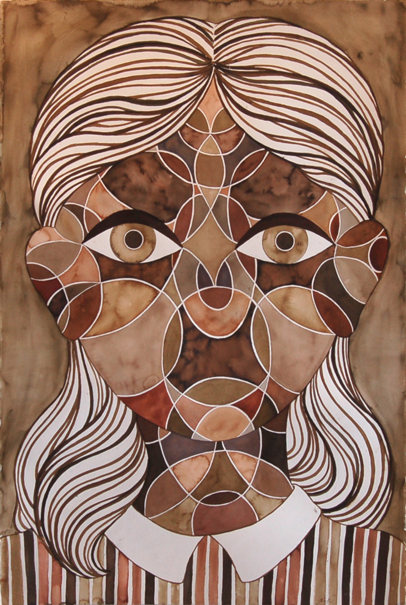 Julie Nord: Psyche, 2017, Marker, acrylic ink and pencil on 650 g Arches watercolour paper, 152 x 102 cm