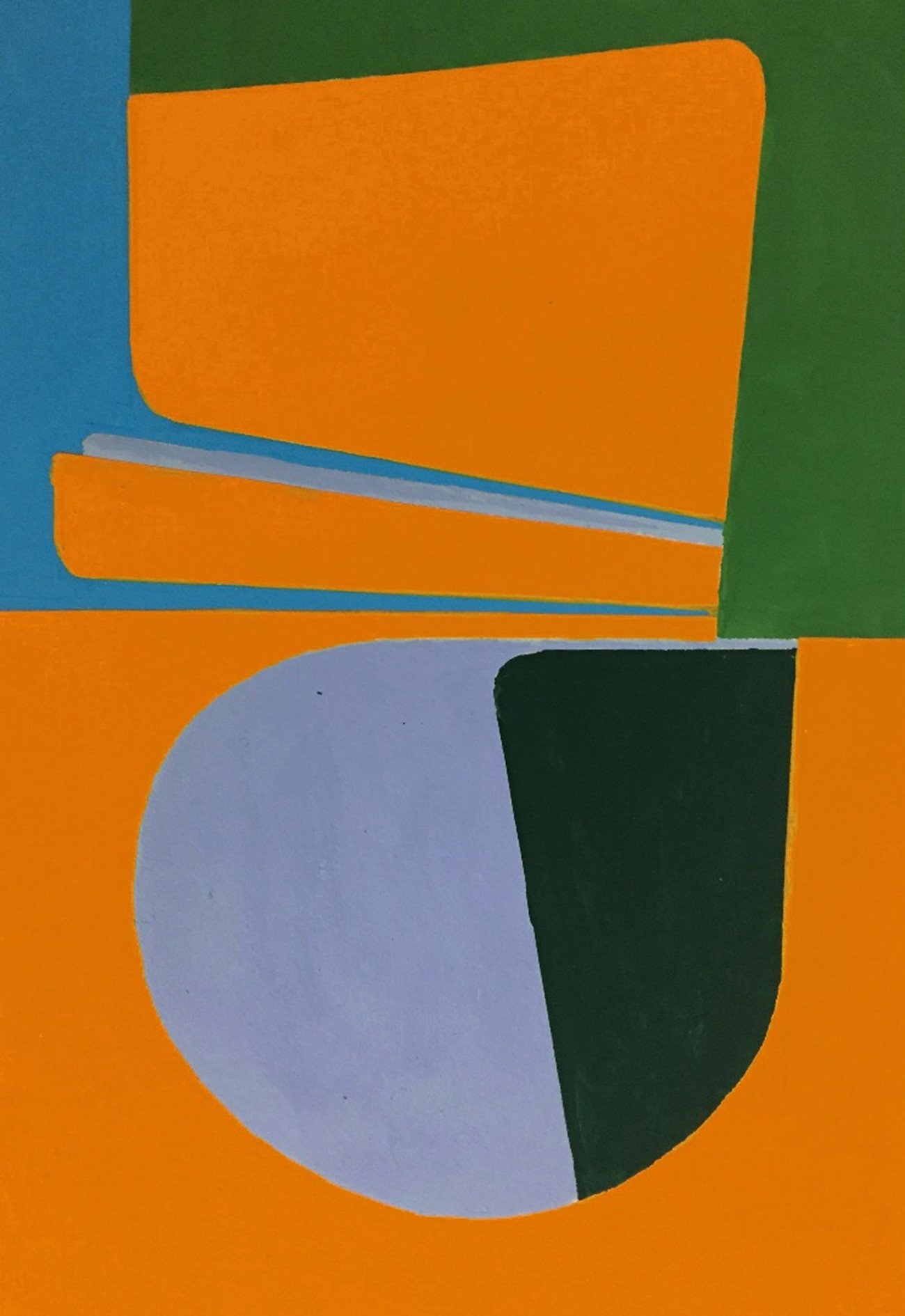 Ib Geertsen: Untitled (sketch II), 1958, Gouache on paper, 19 x 12.5 cm