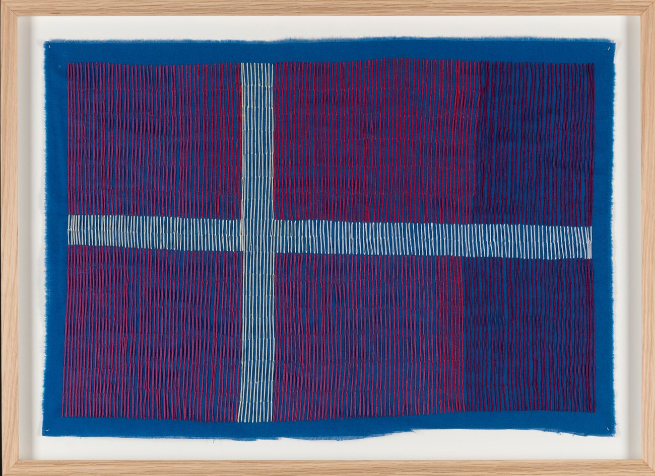 Gudrun Hasle: Flag (30), 2011-16, Embroidery on textile, 43 x 59 cm