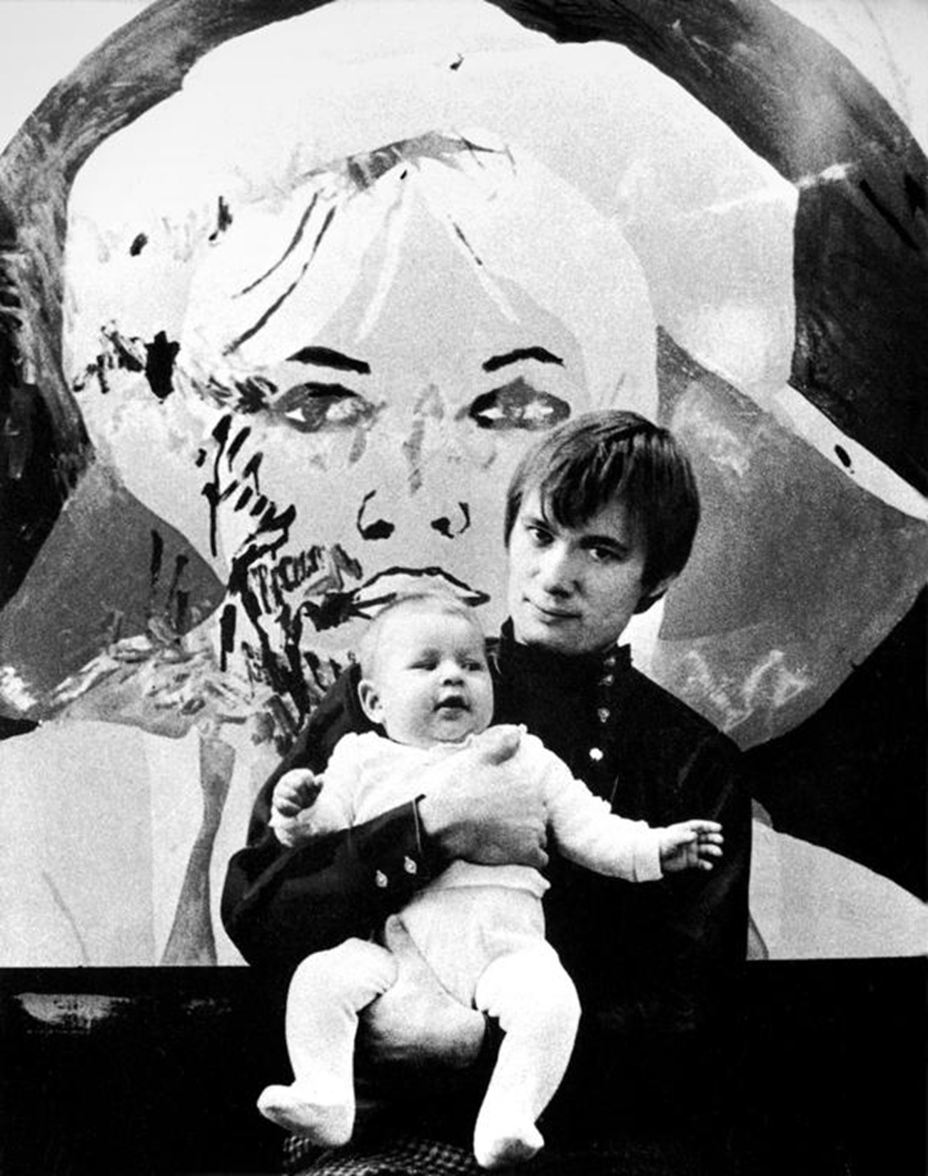 Teit Jørgensen: Per Kirkeby og Rebecca 1967, 1967, Giclée print, 38 x 30 cm