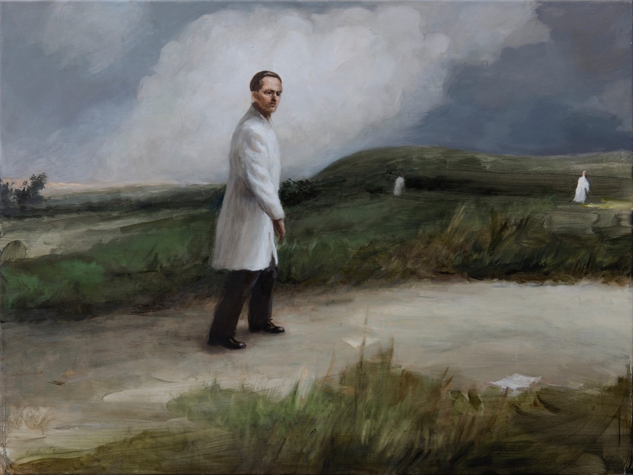 Peter Martensen: THE INVESTIGATION, 2016, oil on canvas, 60 x 80 cm