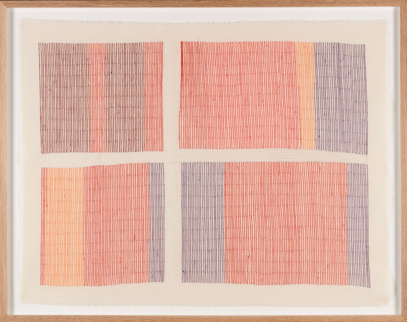 Gudrun Hasle: Flag (8), 2011-16, Embroidery on textile, 68 x 86 cm