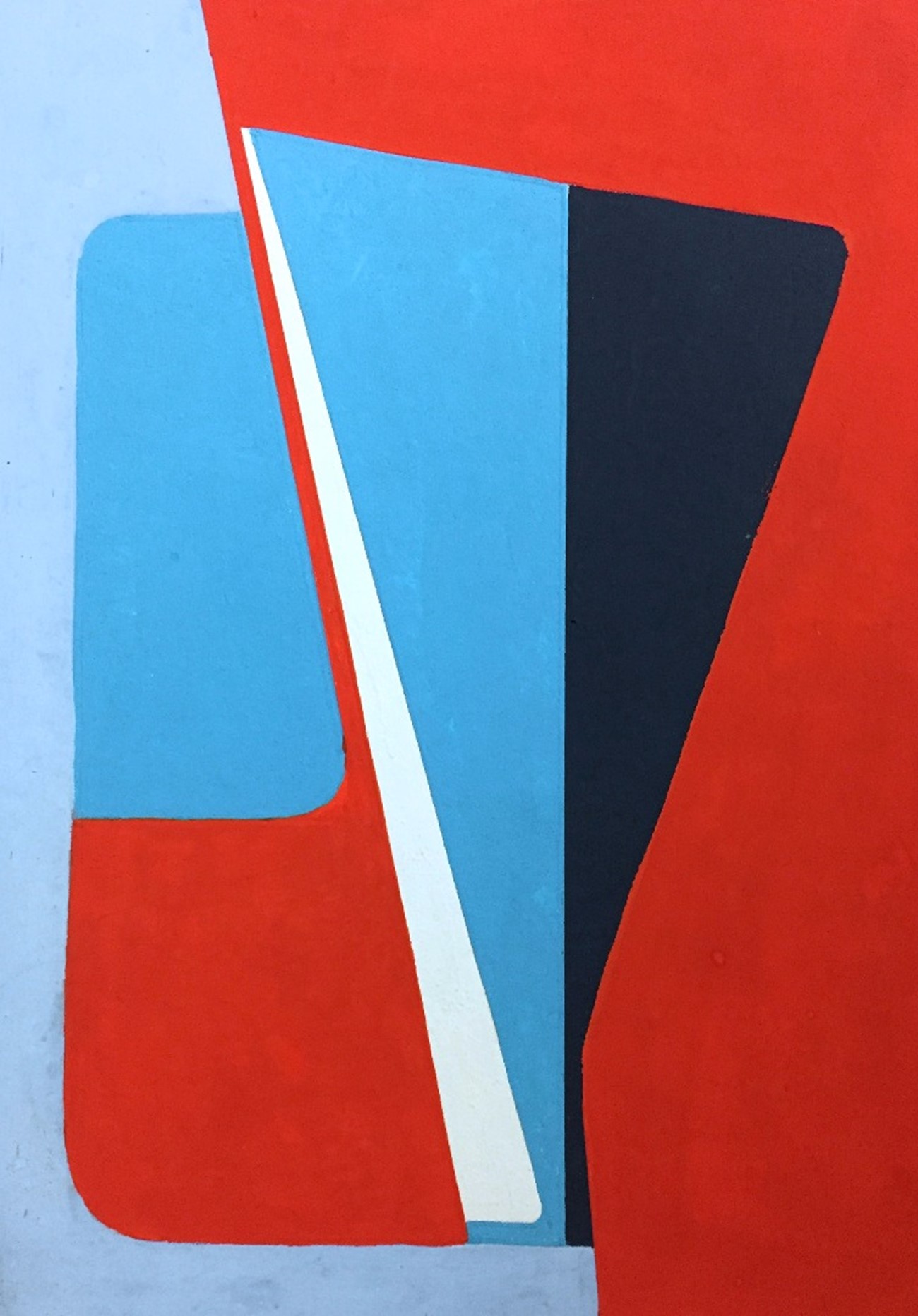 Ib Geertsen: Untitled (Sketch VII, 5, V), 1958, Gouache on paper, 21 x 15 cm