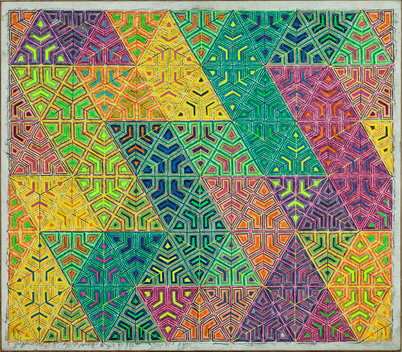 Niels Nedergård: Untitled (Cairo 1979 - 1986), Acrylic on canvas, 140 x 160 cm
