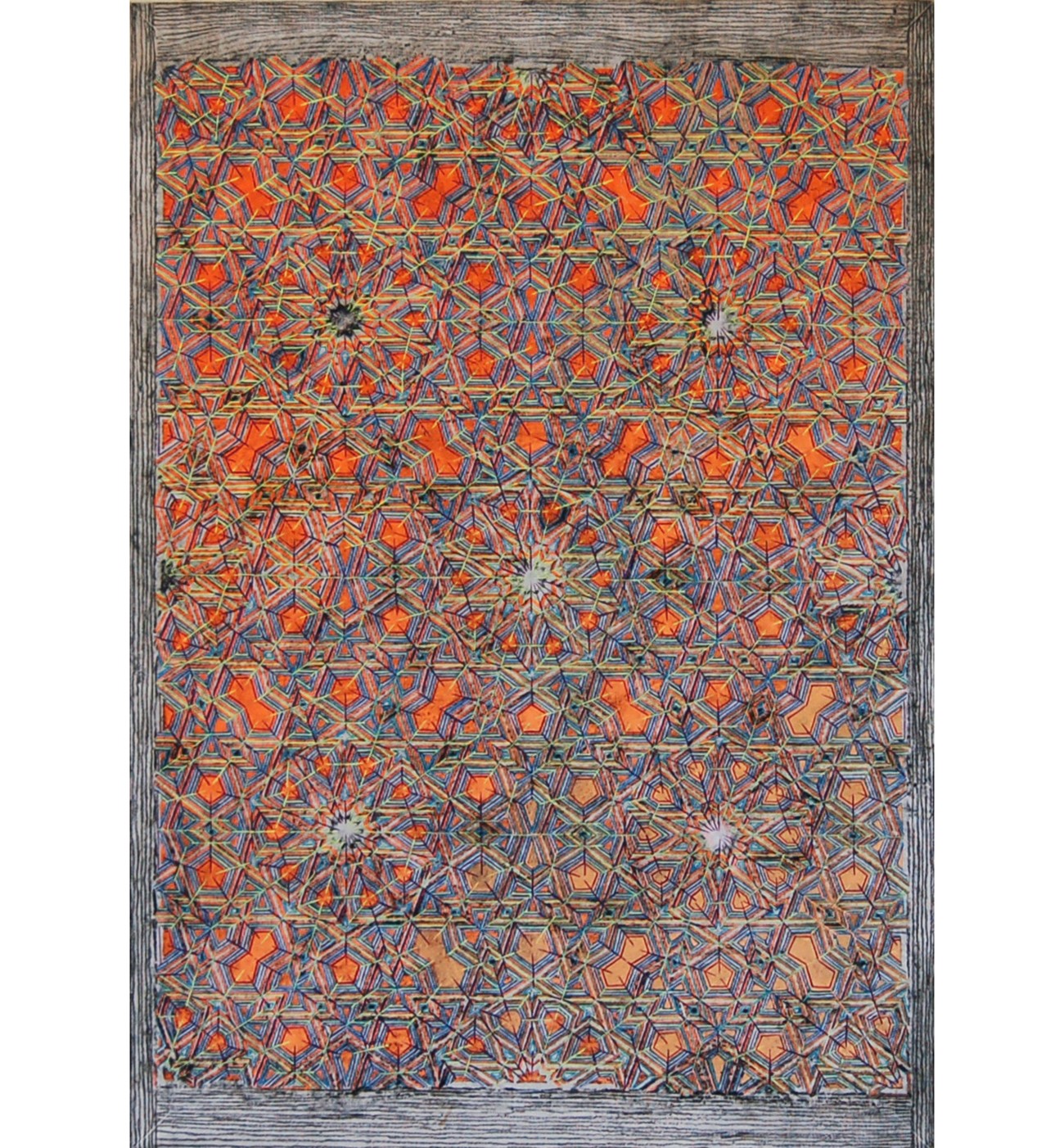 Niels Nedergård: Musafikhrana Door, Cairo, 1982, Acrylic on canvas, 173 x 121 cm
