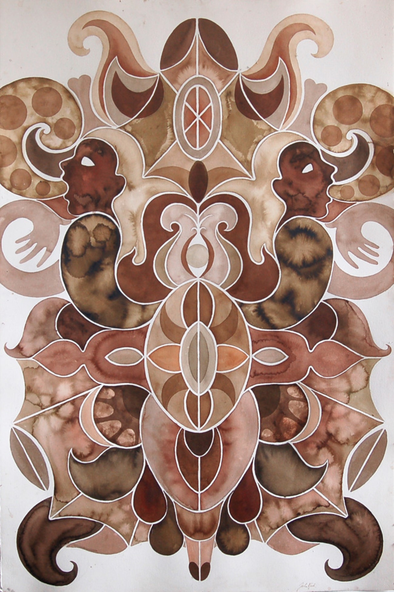Julie Nord: Rorschach, 2017, Marker, acrylic ink and pencil on 650 g Arches watercolour paper, 152 x 102 cm