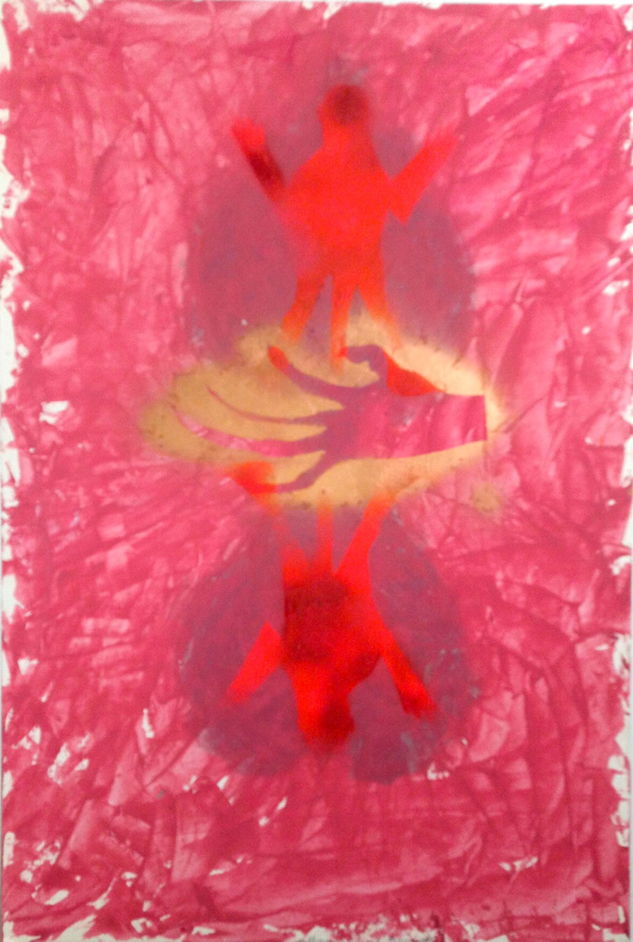 William S. Burroughs: Blessings, 1989, Paint and spray paint on paper, 76.2 x 50.8 cm