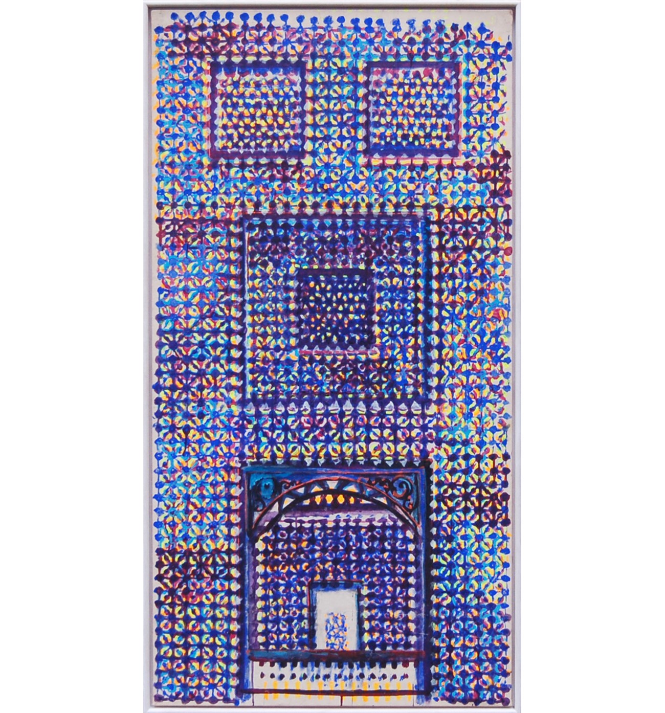 Niels Nedergård: Untitled (Cairo 1979 -1986), Acrylic on canvas, 163 x 83 cm