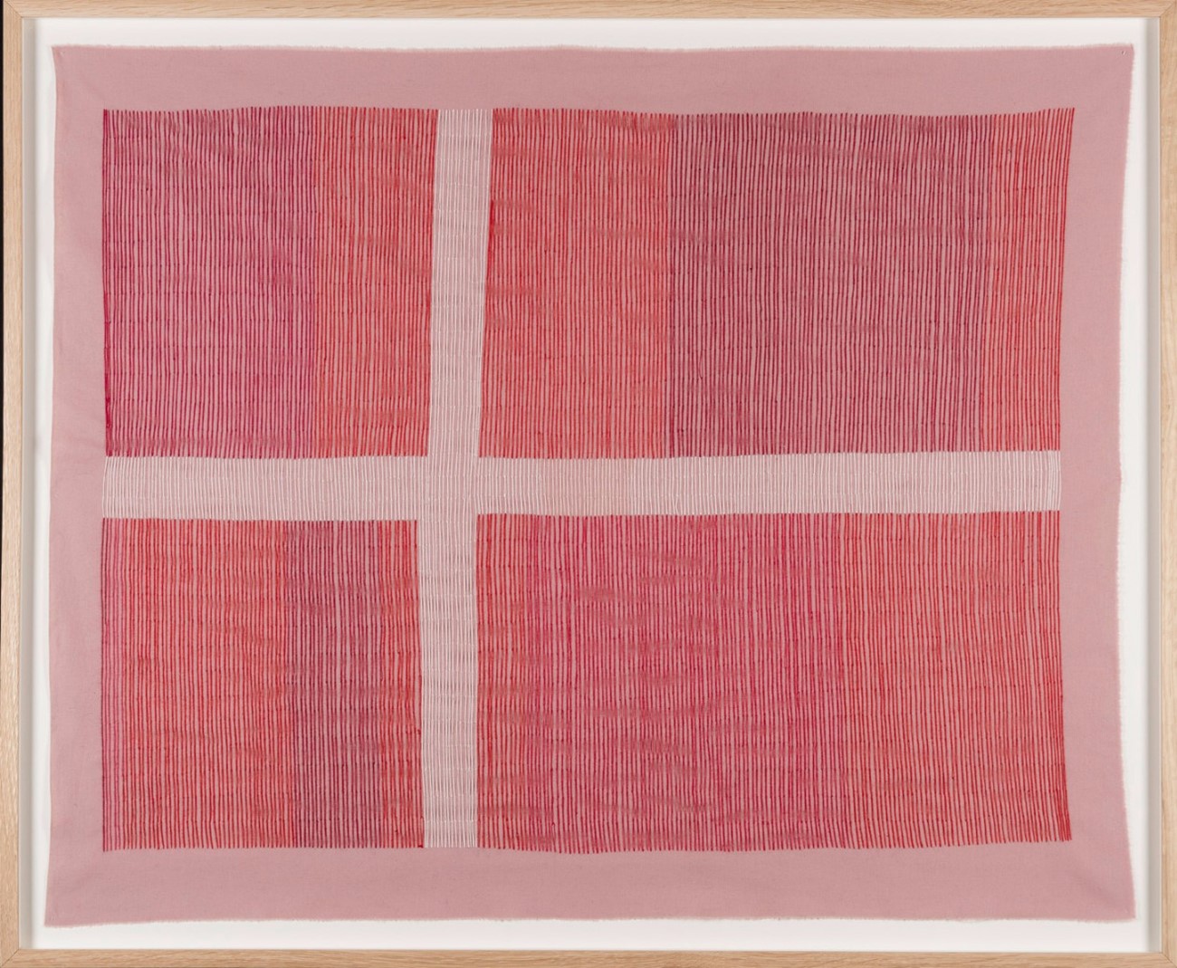 Gudrun Hasle : Flag (14), 2011-16, Embroidery on textile, 68 x 86.5 cm