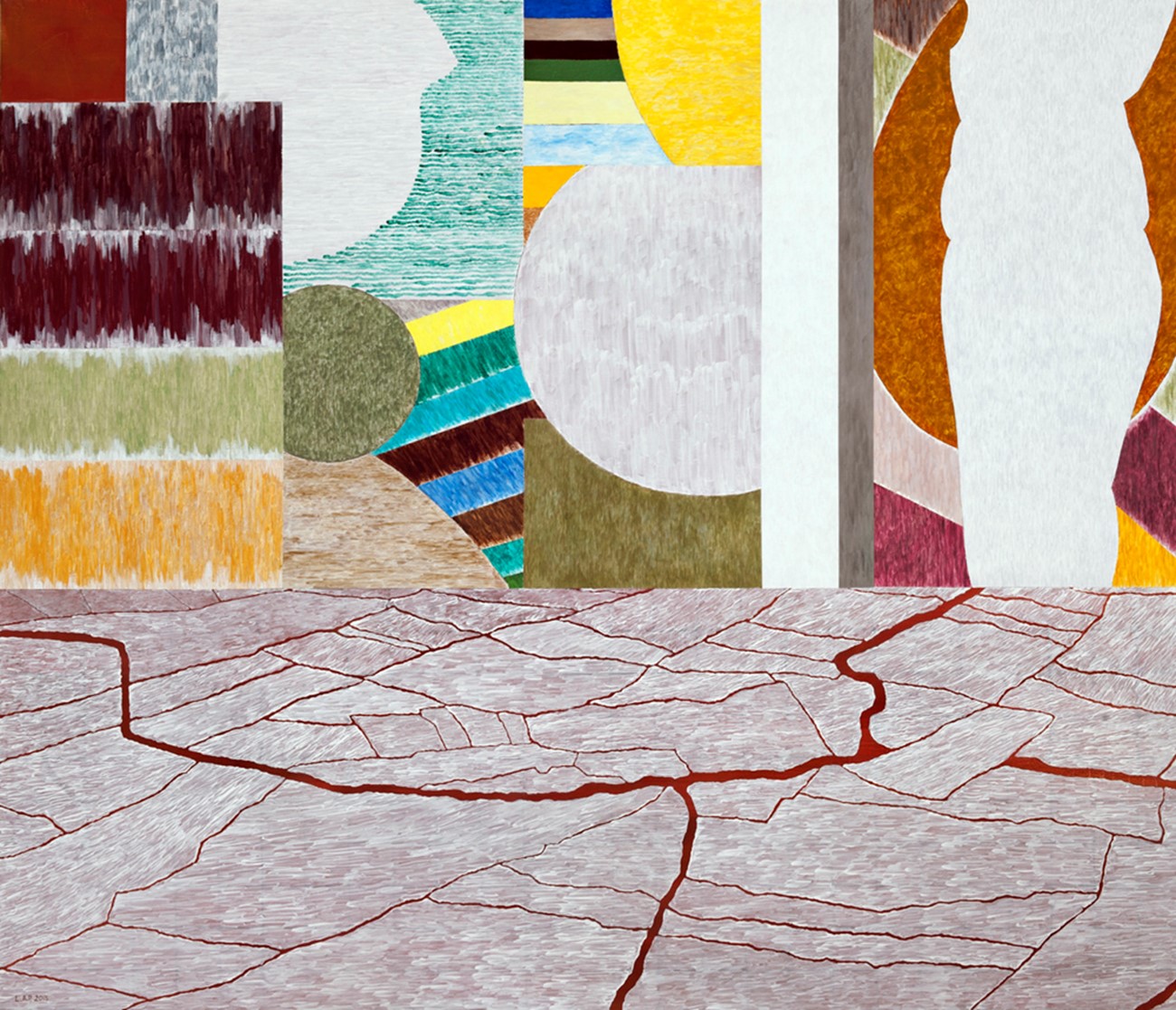 Lene Adler Petersen: Forfatteren T.S. Eloit, 2015, Acrylic on canvas, 120 x 140 cm