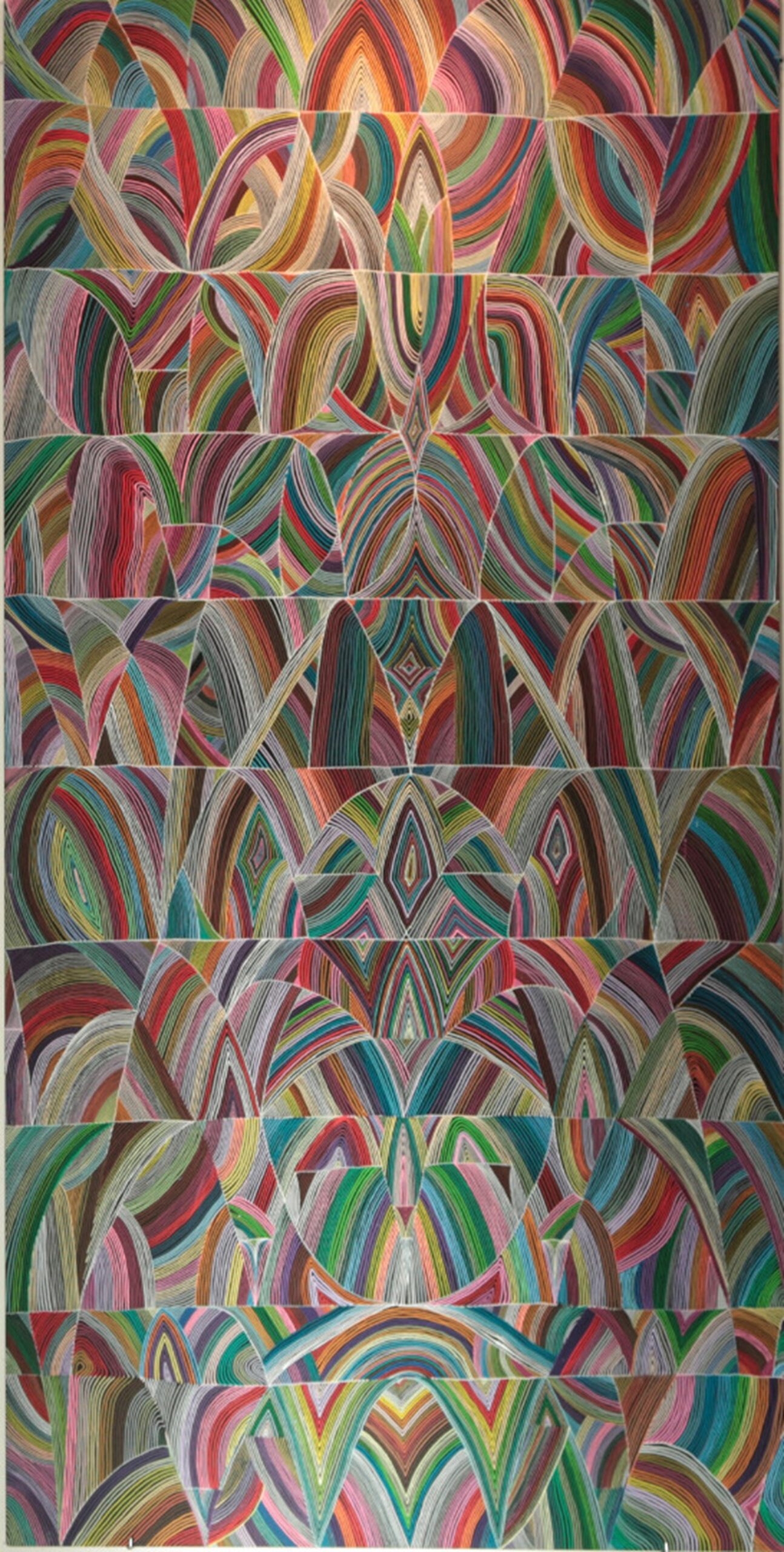 Christian Finne: Liber IV, 2016, Molotow on plywood, 244 x 122 cm