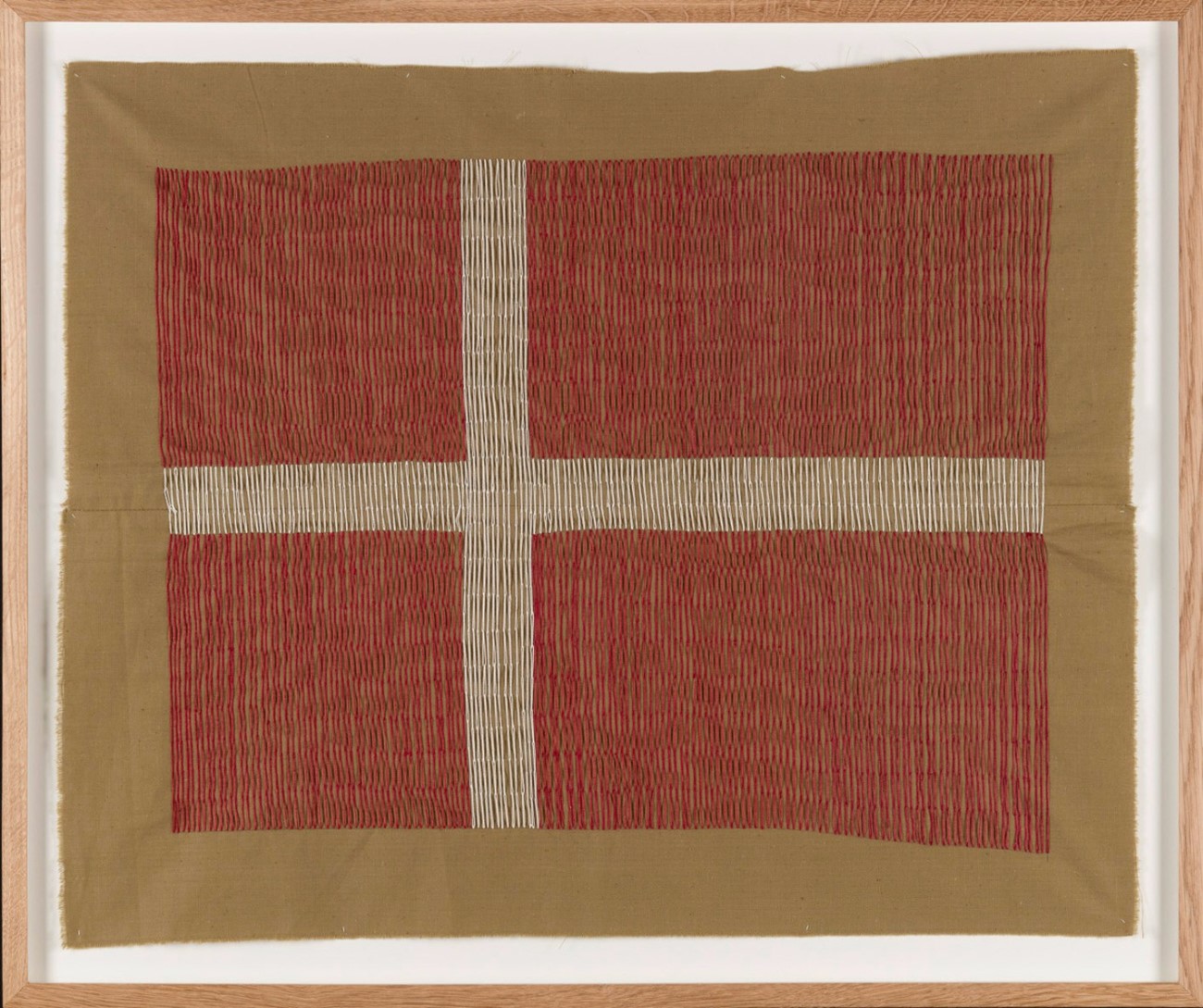 Gudrun Hasle : Flag (22), 2011-16, Embroidery on textile, 61 x 72.5 cm