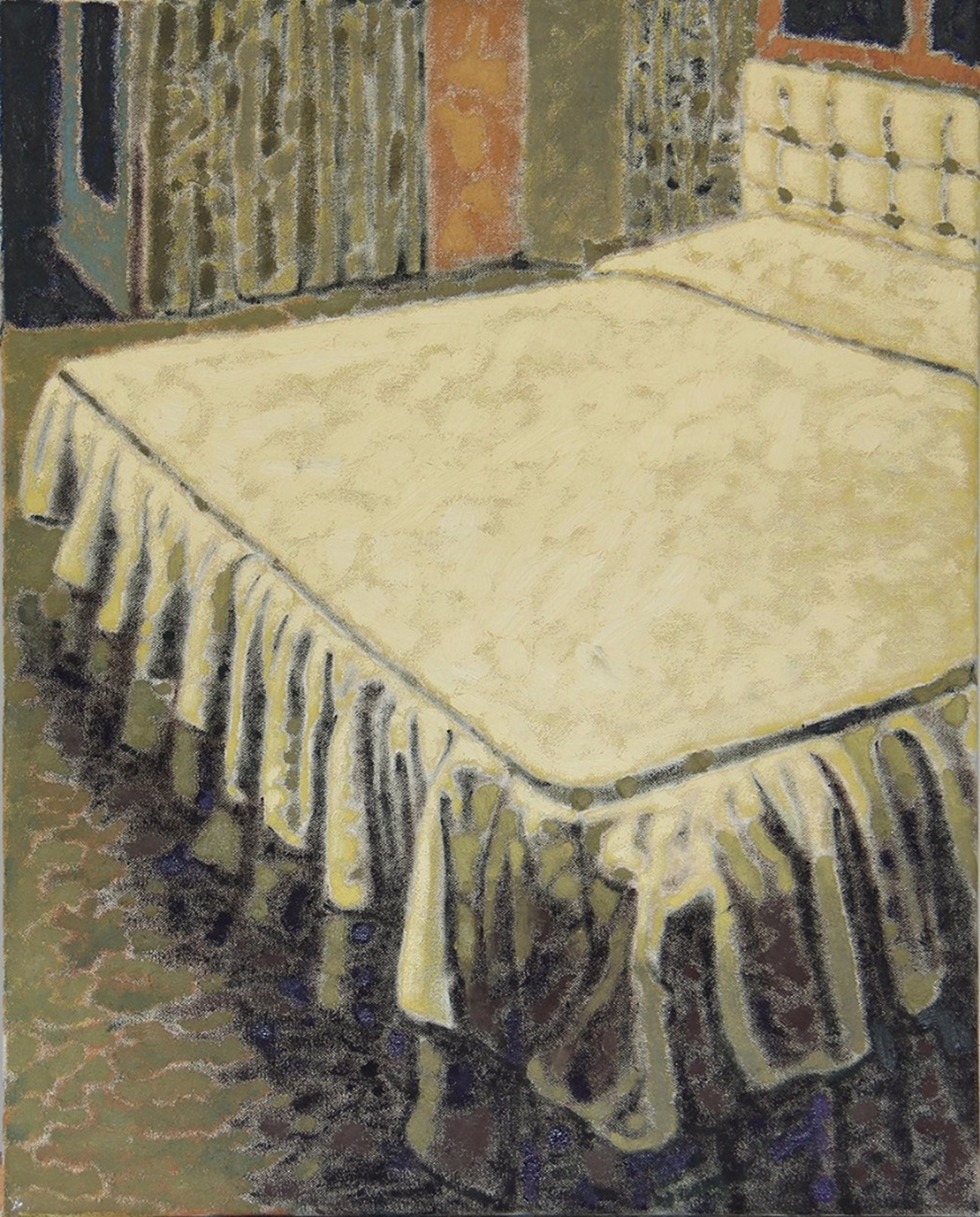 Ahmad Siyar Qasimi : The Bed, 2015, Oil on canvas , 50 x 40 cm