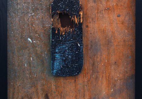 William S. Burroughs: Absolut I, 1996, Spray paint on black wood, 76 x 53 cm