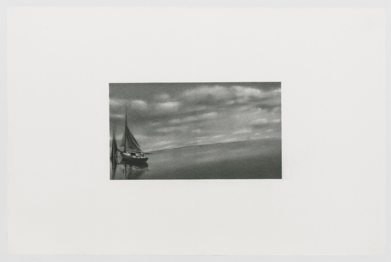Andreas Albrectsen: Untitled (2018-03-05.9.55.03 AM), 2018, Carbon on cotton paper, 36 x 55 cm
