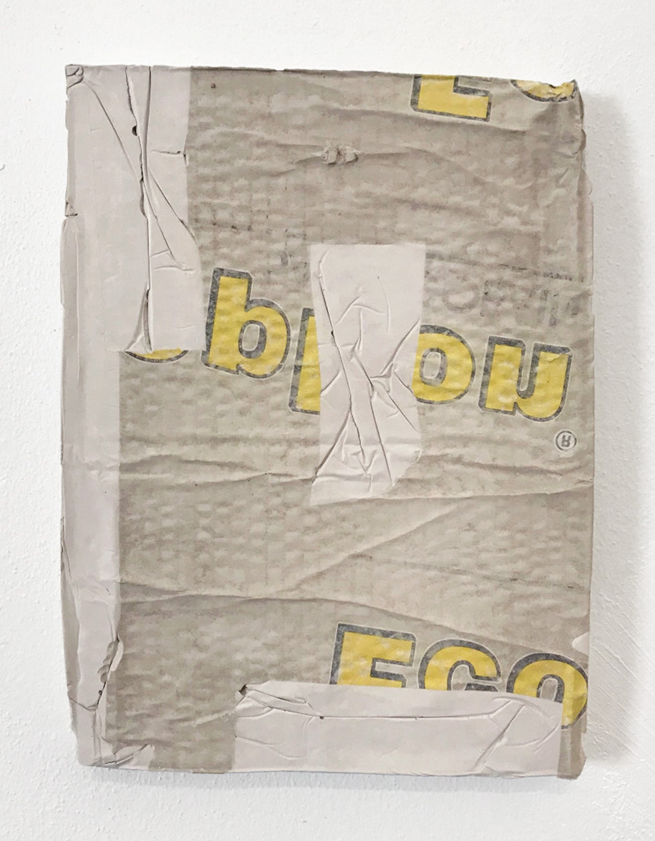 Jóhan Martin Christiansen: PAD, 2017, Plaster, residue cardboard & ink, 31 x 23 x 2 cm