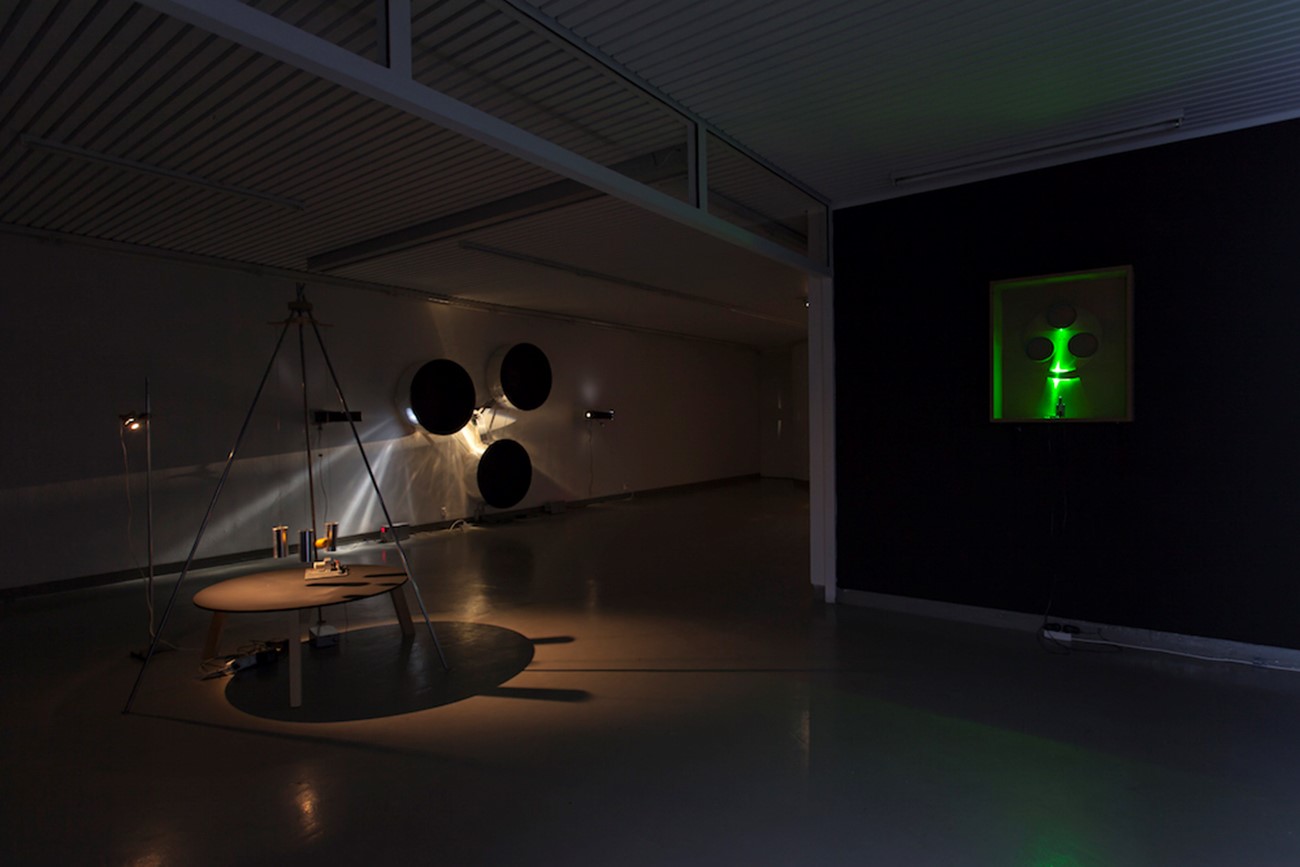 Three Body Problem (installation view), Photo: Kristian Touborg., Created in collaboration with Morten Skriver and Clive Ellegaard.