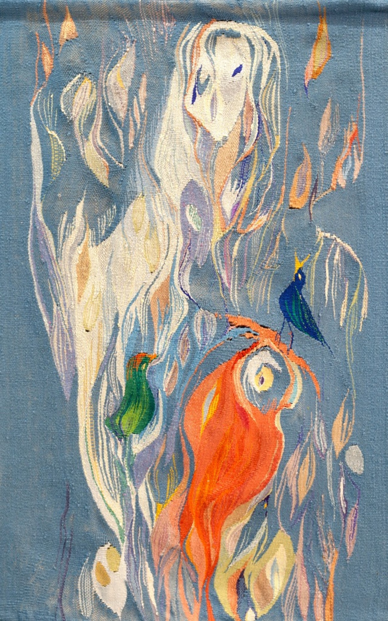 Fra serien Vår, 1971, Silke, hør og uld, 119 x 77 cm
