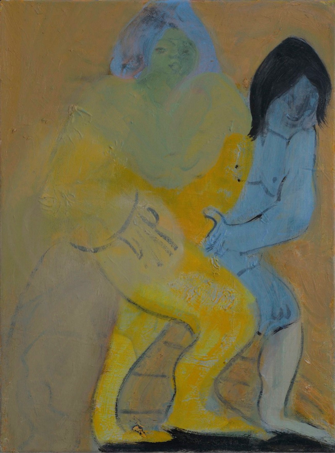 Anna Ilsley: Back Stage, 2018, Oil on canvas, 40.5 x 30.5 cm