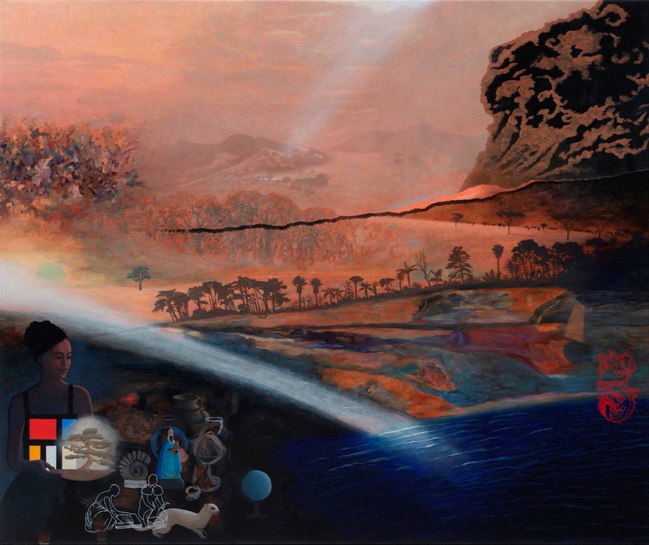Nina Sten-Knudsen: The Discovery of a New World, 2020, Oil on canvas, 151 x 182 cm. Photo: Anders Sune Berg