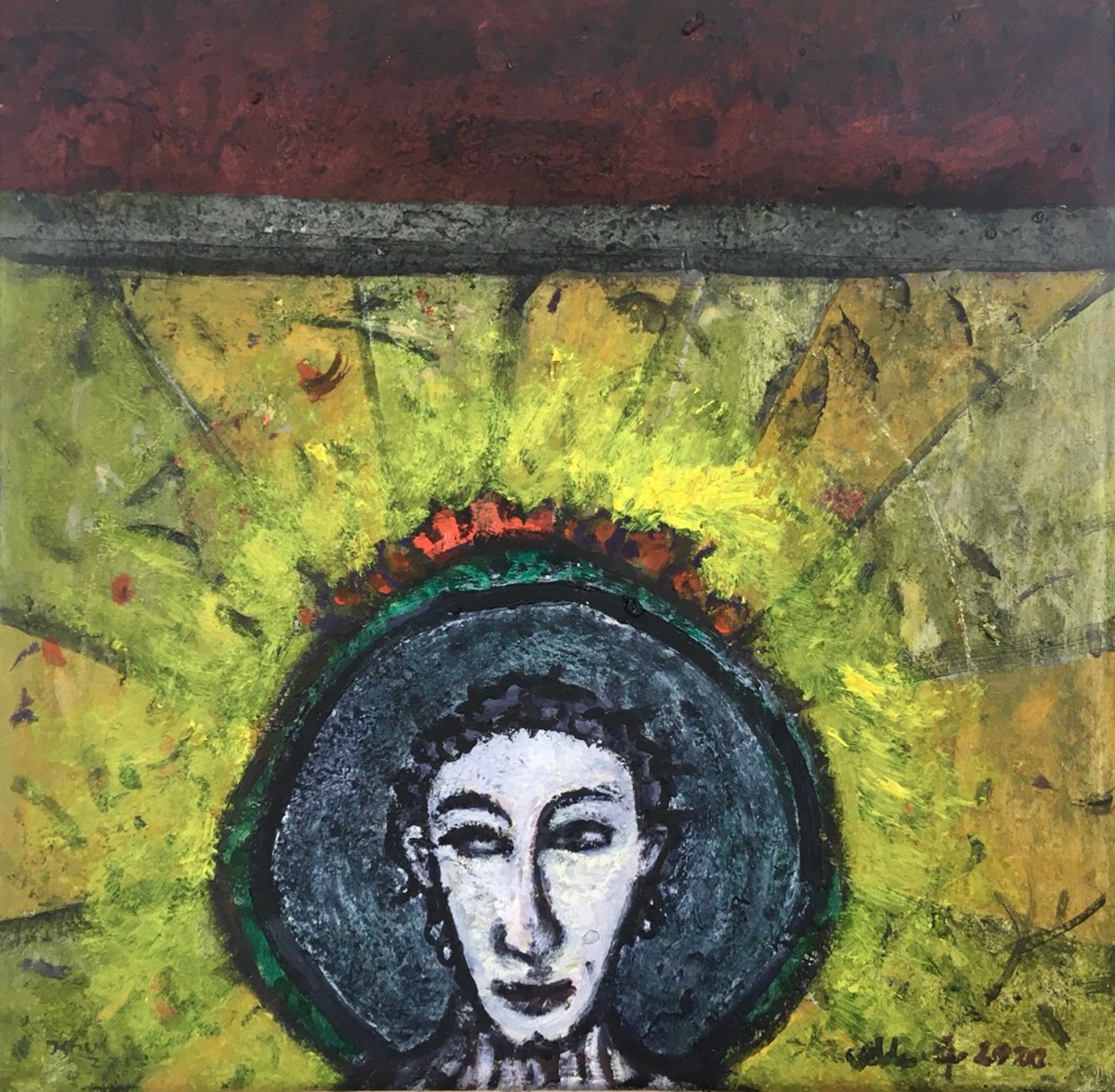 Knud Odde, Ignatius, 2020, 24 x 24, oil on canvas