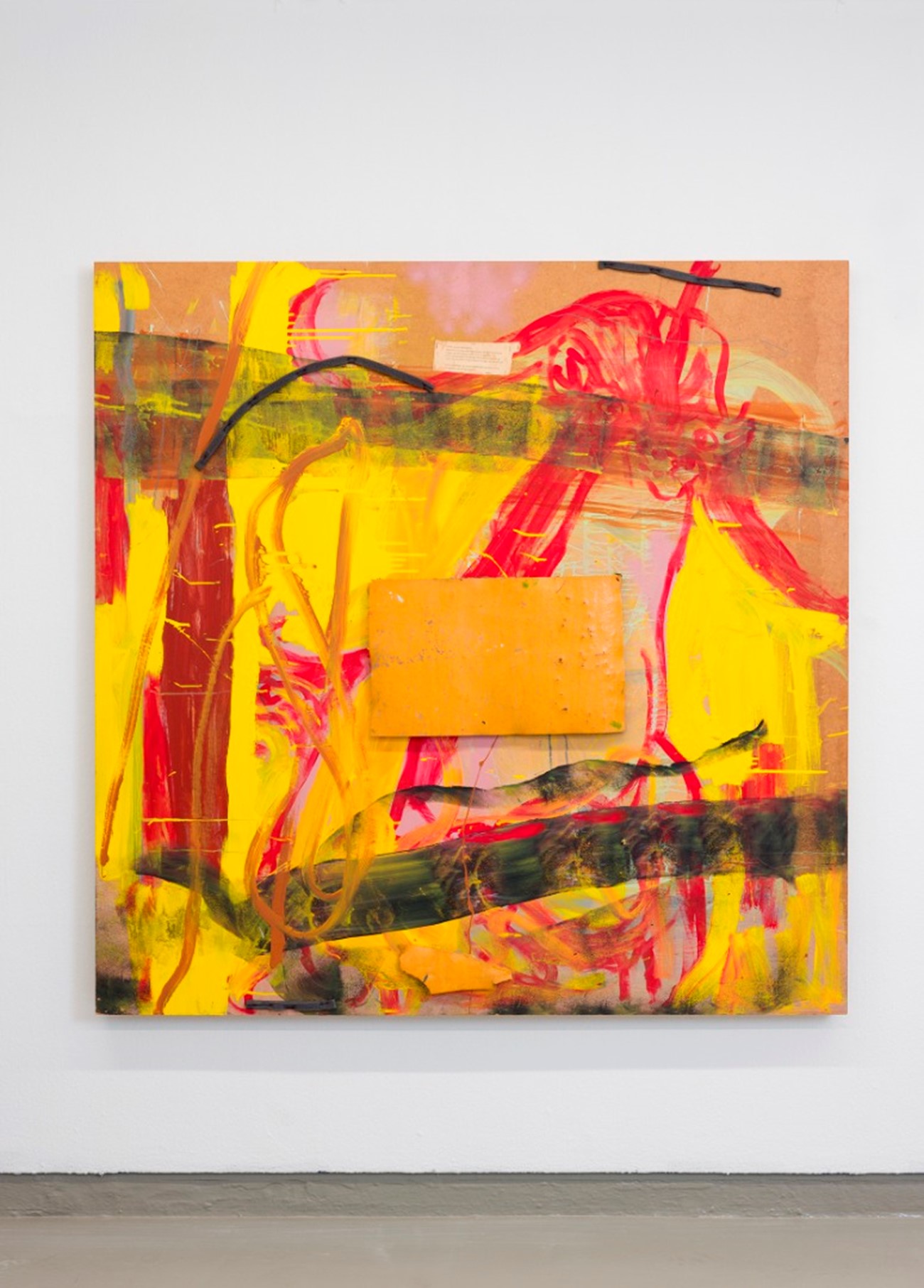 Læsestykke (aflivning), 1987, akryl, skumgummi og collage på masonit 150 x 150 cm