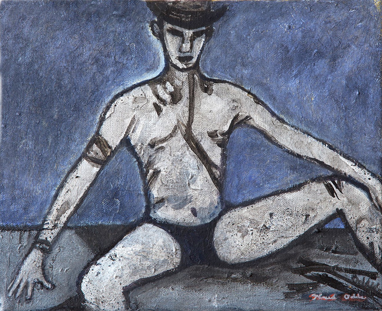 Knud Odde: Jockey, 2017, Oil on canvas, 20 x 24 cm