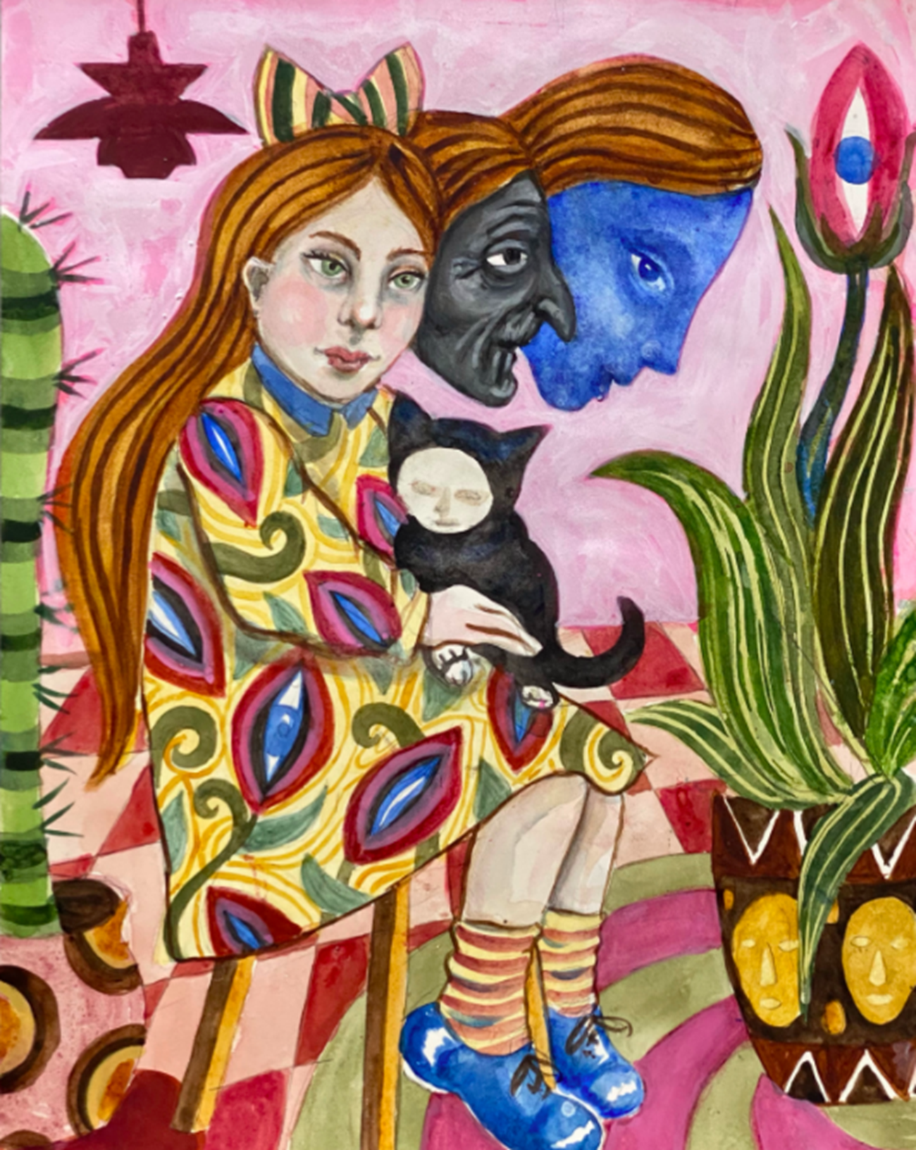 Julie Nord, The Wait, 2020, Gouache on paper, 41 x 31cm