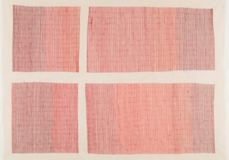 Gudrun Hasle, FLAG, 2016, Thread and textile, 80.5 x 103 cm