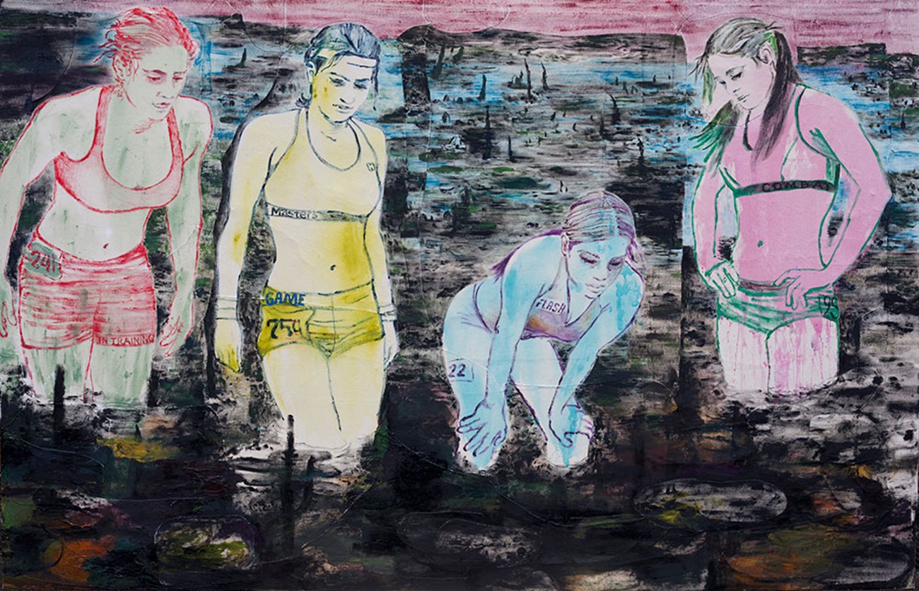 Mie Mørkeberg: Untitled (6), 2017, Oil and acrylics on canvas, 160 x 250 cm