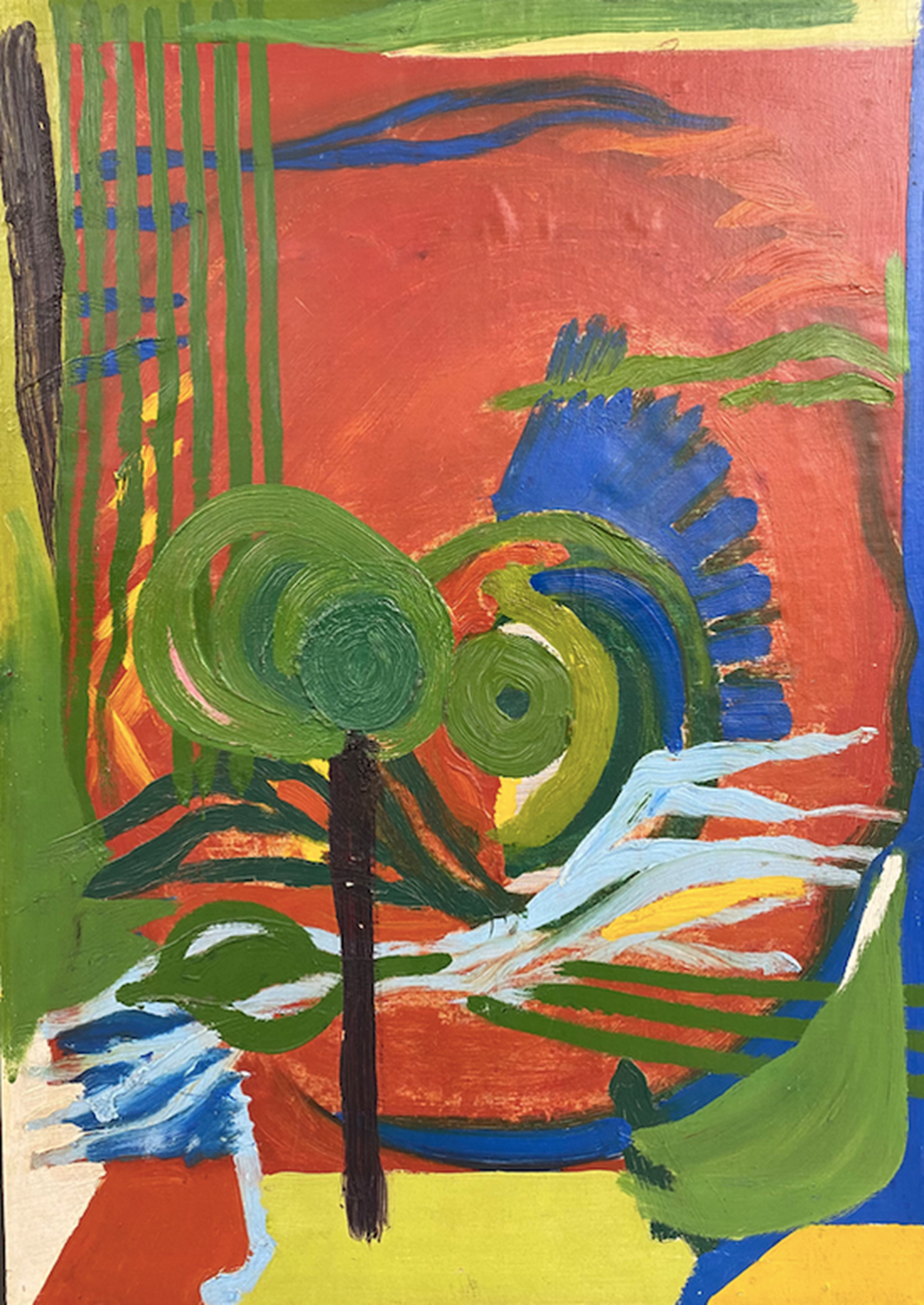 Ib Geertsen, Grøn-Rød, 75 x 53 cm, oil on canvas, 1947