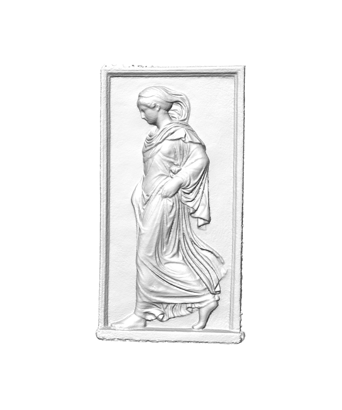Mia Line: Gradiva, 2018, Jesmonite cast and website, 65 x 34 x 5 cm