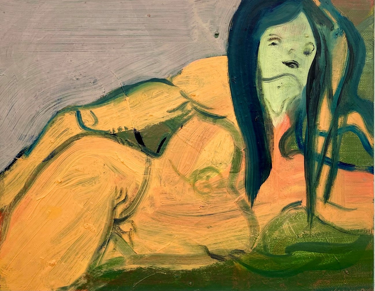 Anna Ilsley, Odalisque, 2022, Oil on canvas, 28 x 35