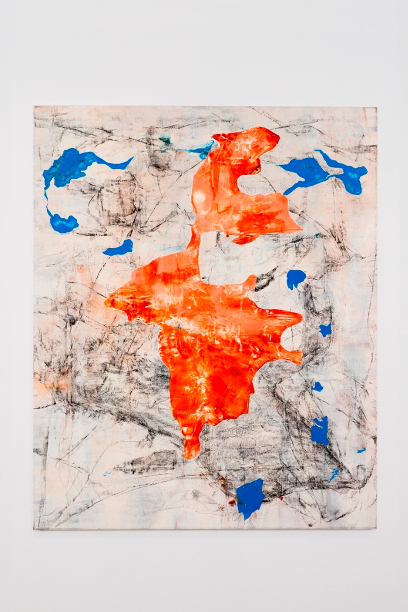 Strange waters, 2024, Cold wax and oil on canvas, 150 x 130 cm
