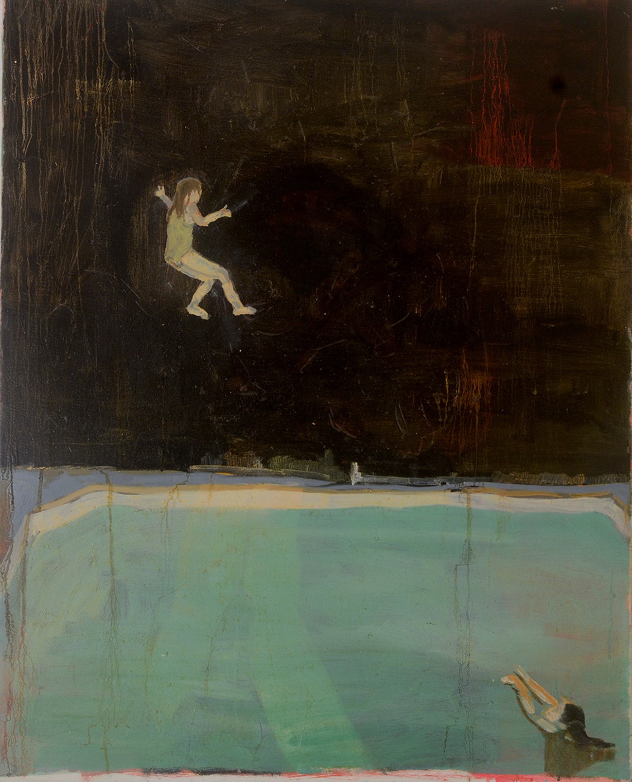 Nike Åkerberg: My pool was a magician, 2018, Oil on canvas, 100 x 80 cm