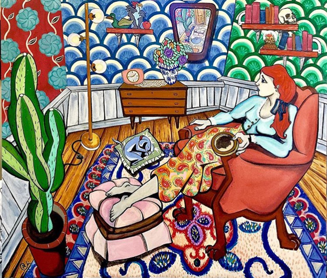 The story of our life, 2018, Acrylics on wood, 100 x 120 cm.