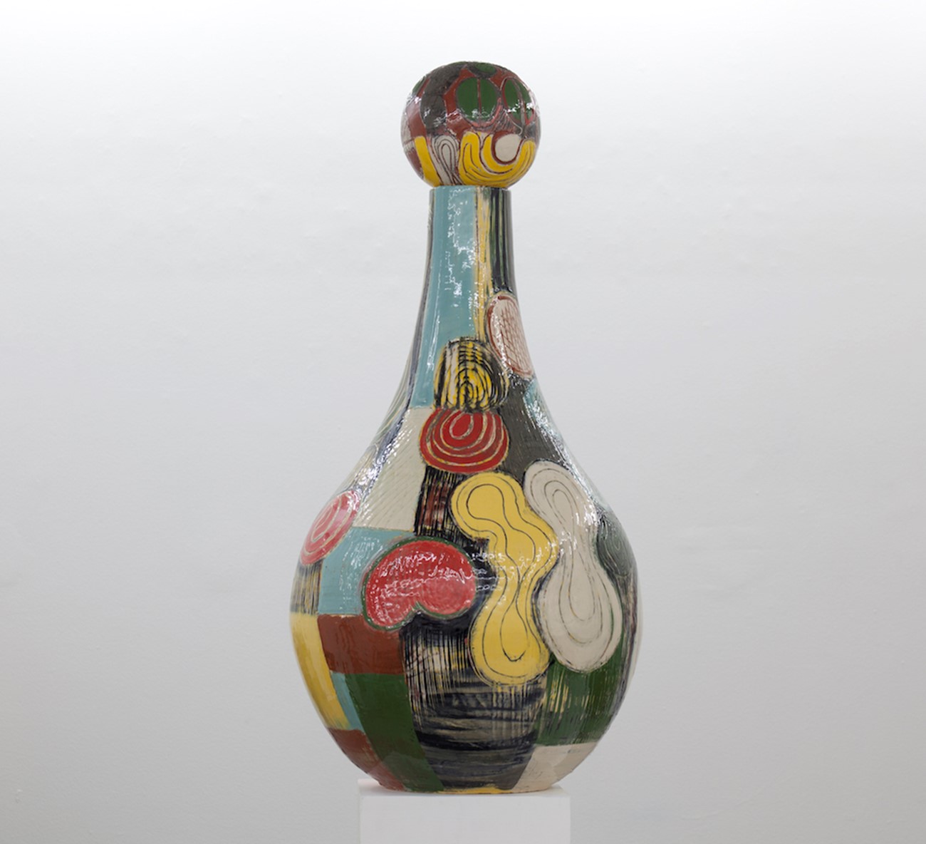 Anna Sørensen: Untitled, 2018, Glazed ceramics, H 82 / Ø 50 / Lid 19 cm