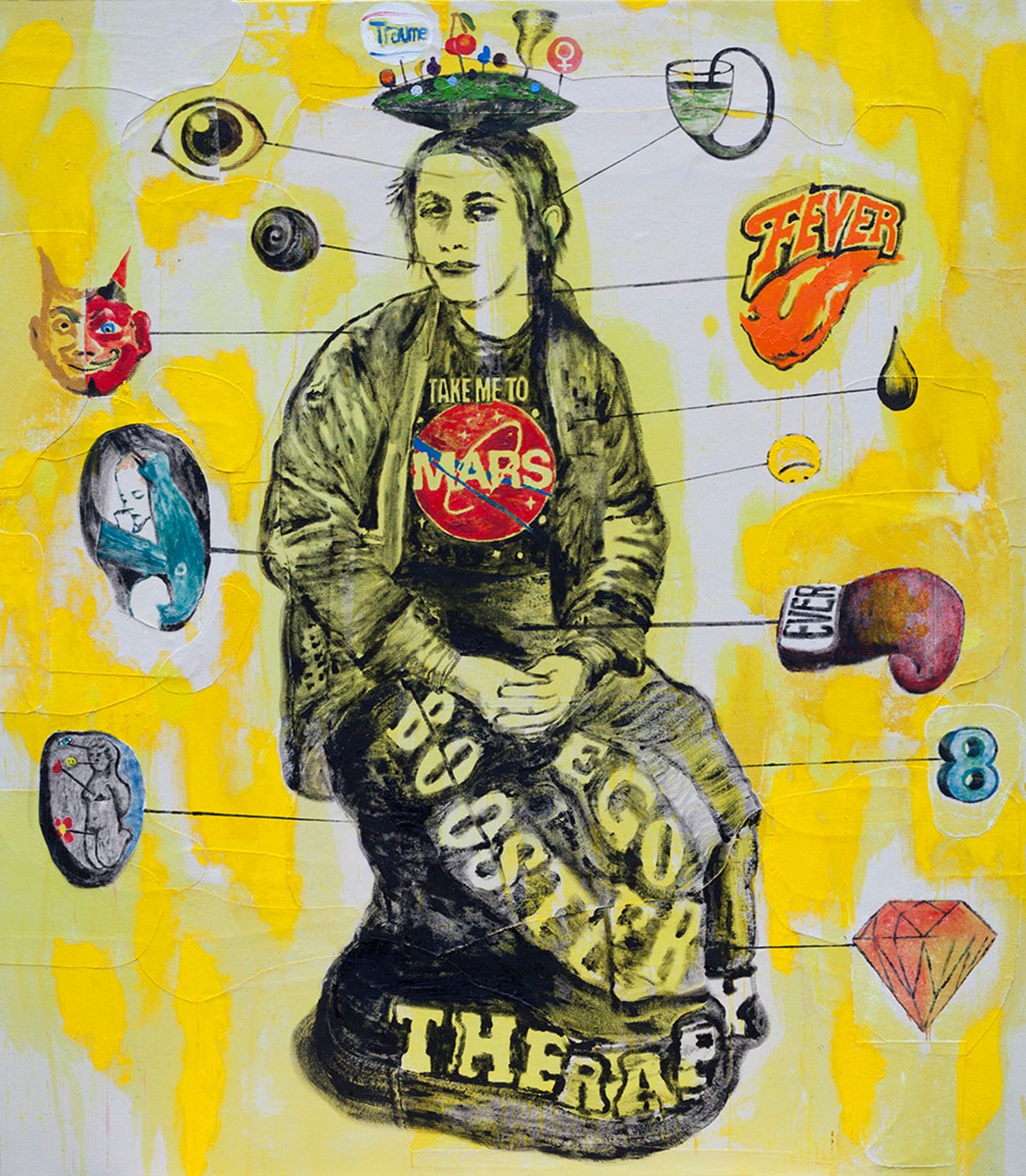 Mie Mørkeberg: Untitled, 2017, Oil and acrylics on canvas, 160 x 140 cm