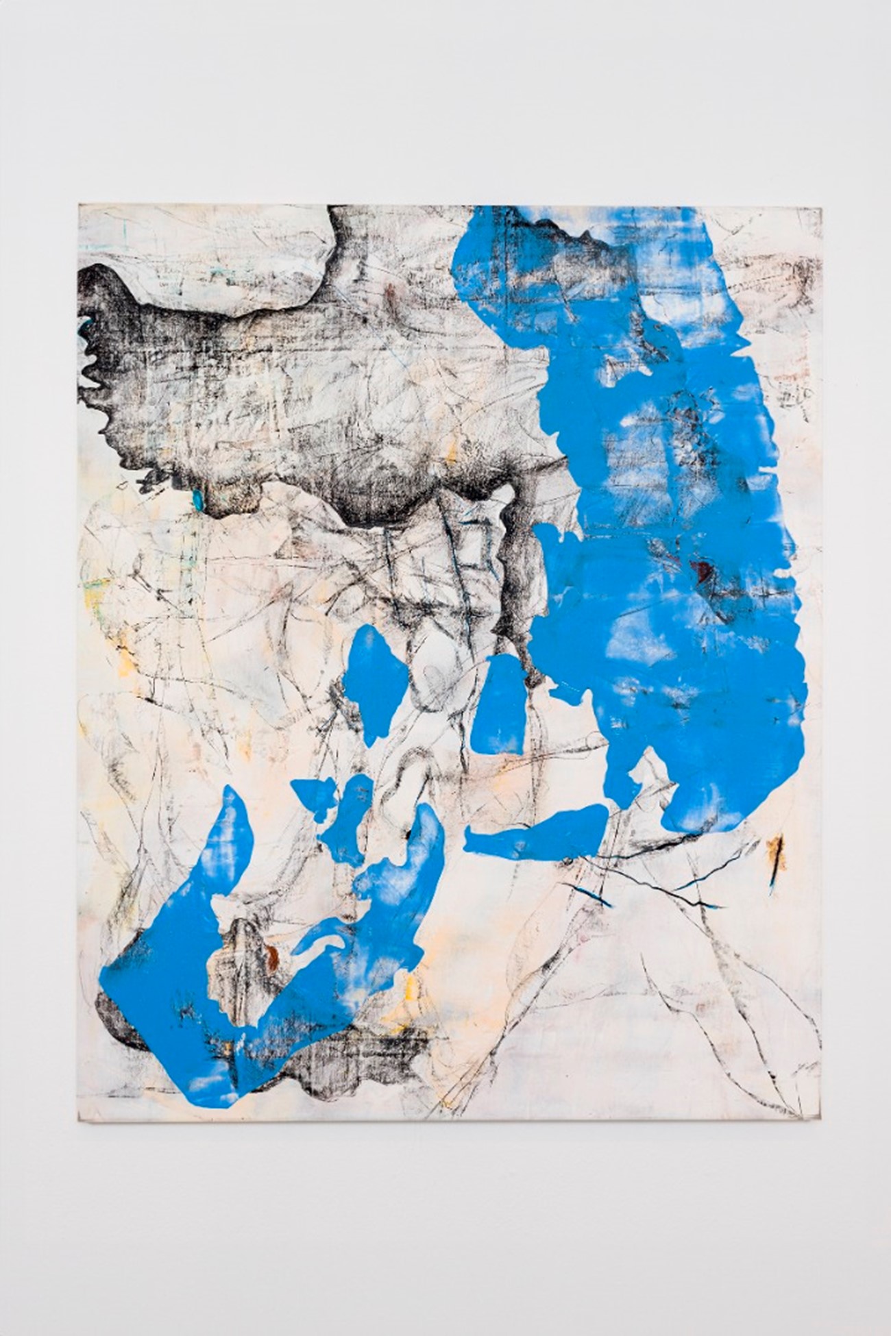 A borrowed page from Ptolemy's manuscripts, 2024, Cold wax and oil on canvas, 150 x 130 cm