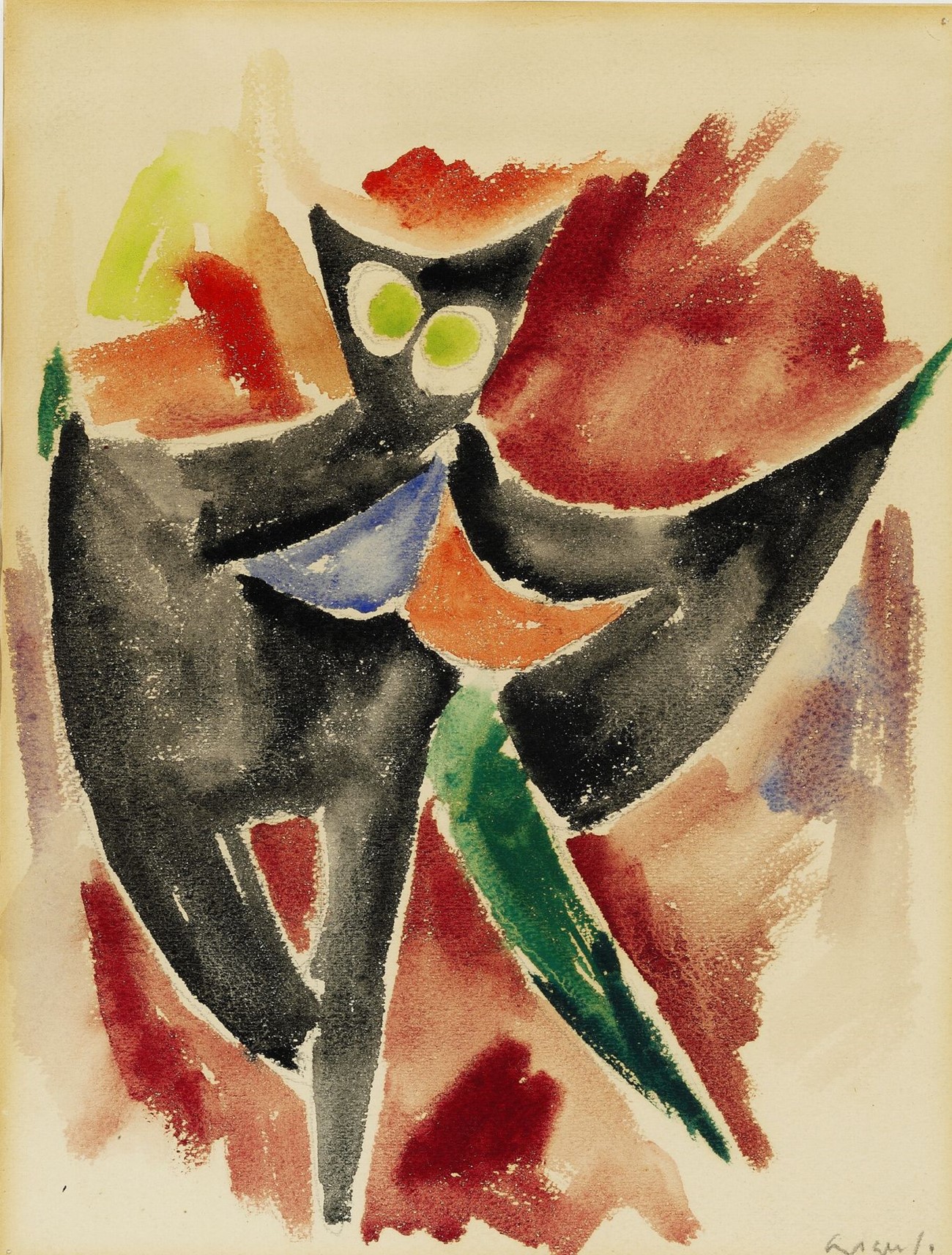 Asger Jorn: Untitled, 1946, Watercolour on paper, 28 x 22 cm
