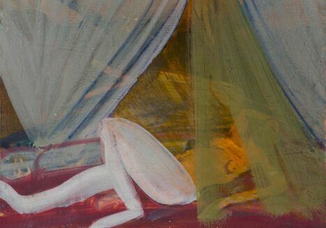 Anna Ilsley: Boom Boom Boom Boom I Want You In My Room, 2016, Oil on board, 30 x 40 cm