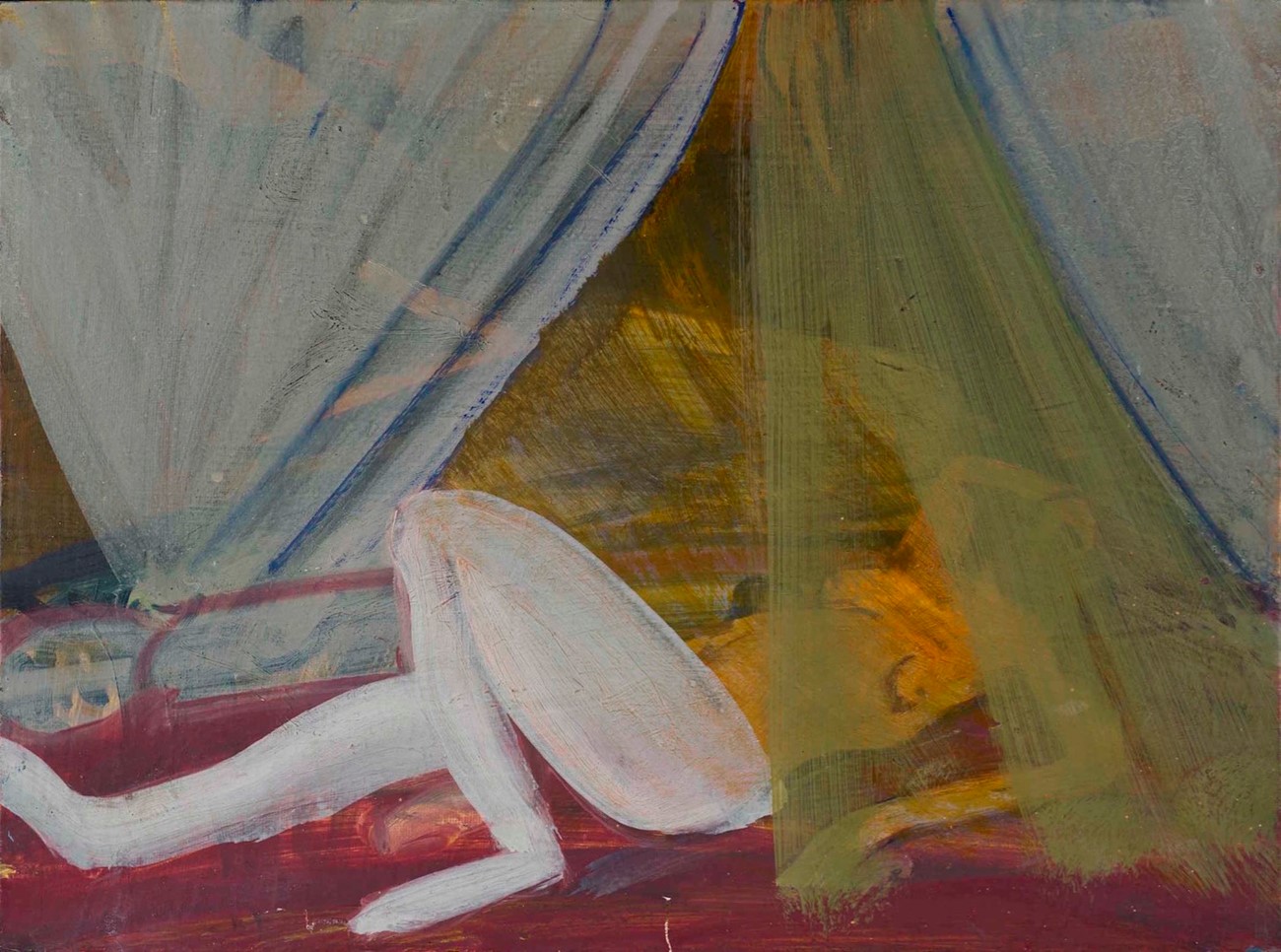 Anna Ilsley: Boom Boom Boom Boom I Want You In My Room, 2016, Oil on board, 30 x 40 cm